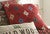 Crimson Sky Geometric Accent Pillow