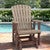 Kingston Adirondack Glider - Weatherwood & Tudor Brown