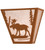 13 Inch W Moose Wall Sconce Right/Sm
