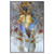 Abstract Bear with Cranes Framed Canvas
