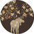 Moose Blossom Chocolate Rug - 8 Foot Round