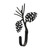 Wrought Iron Pinecone Wall Hook