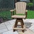 Beckett Swivel Counter Stool - Weatherwood & Brown