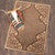 Tooled Leather Scroll & Weave Rug - 4 x 5