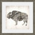 Woodwork Bison Wall Art