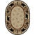 Alpine Black Bear Rug - 8 x 10 Oval