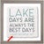 Lakeside Days Personalized Wall Art