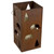 Rust Metal Bear Candle Lantern - Large
