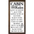 Twelve Cabin Rules Wood Sign