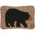 Bear Profile Hooked Wool Pillow