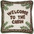 Welcome to the Cabin Hooked Wool Pillow