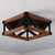Lubbock Open Wood Cage Flush Mount Ceiling Light
