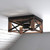 Anadarko Wood Cage Flush Mount Ceiling Light