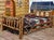 Cascade Bed with Laser Engraved Bear Design - King