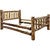 Cascade Bed with Laser Engraved Wolf Design - Queen