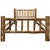 Cascade Bed with Laser Engraved Wolf Design - Queen