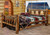 Cascade Bed with Laser Engraved Wolf Design - King