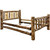 Cascade Bed with Laser Engraved Wolf Design - King