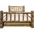 Cascade Storage Bed with Laser Engraved Bear Design - Queen