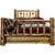 Cascade Storage Bed with Laser Engraved Bronc Design - King