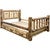 Cascade Storage Bed with Laser Engraved Moose Design - King