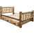 Cascade Storage Bed with Laser Engraved Pine Tree Design - Twin