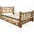 Cascade Storage Bed with Laser Engraved Bronc Design - Cal. King