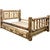Cascade Storage Bed with Laser Engraved Moose Design - Queen