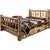 Cascade Storage Bed with Laser Engraved Pine Tree Design - Queen