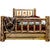 Cascade Storage Bed with Laser Engraved Pine Tree Design - Full