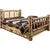 Cascade Storage Bed with Laser Engraved Wolf Design - King