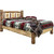 Cascade Platform Bed with Laser Engraved Elk Design - Twin