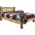 Cascade Platform Bed with Laser Engraved Elk Design - King