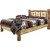 Cascade Platform Bed with Laser Engraved Elk Design - King