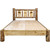 Cascade Platform Bed with Laser Engraved Bronc Design - Twin