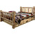 Cascade Storage Bed with Laser Engraved Wolf Design - Cal. King