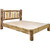 Cascade Platform Bed with Laser Engraved Wolf Design - Twin