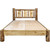 Cascade Platform Bed with Laser Engraved Wolf Design - Twin
