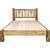 Cascade Platform Bed with Laser Engraved Moose Design - King