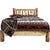 Cascade Platform Bed with Laser Engraved Moose Design - King