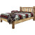 Cascade Platform Bed with Laser Engraved Moose Design - King