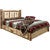 Cascade Platform Storage Bed with Laser Engraved Bear Design - Full