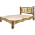 Cascade Platform Bed with Laser Engraved Moose Design - Cal. King