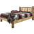 Cascade Platform Bed with Laser Engraved Moose Design - Cal. King