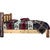 Cascade Platform Bed with Laser Engraved Wolf Design - Full