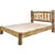 Cascade Platform Bed with Laser Engraved Pine Tree Design - Twin
