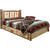 Cascade Platform Storage Bed with Laser Engraved Bear Design - King