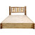 Cascade Platform Storage Bed with Laser Engraved Bear Design - King