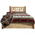 Cascade Platform Storage Bed with Laser Engraved Bronc Design - Full