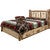 Cascade Platform Storage Bed with Laser Engraved Moose Design - Queen